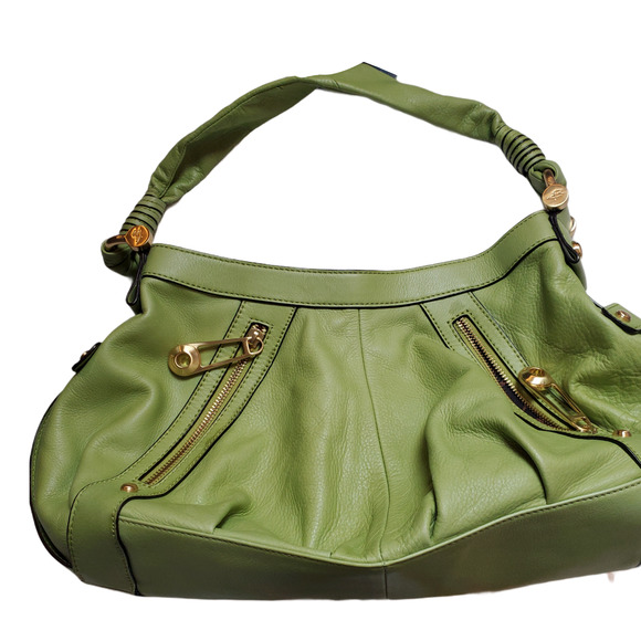 b. makowsky Handbags - B.Makowsky Yellow/Green Shoulder Bag| Medium